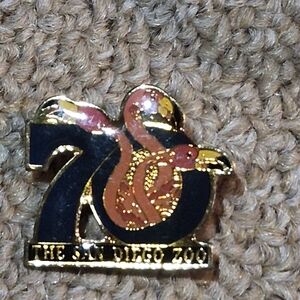 San Diego Zoo 70th Anniversary Flamingo Enamel Pin